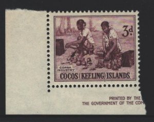 Cocos Islands Sc#1 MNH Part Imprint Single