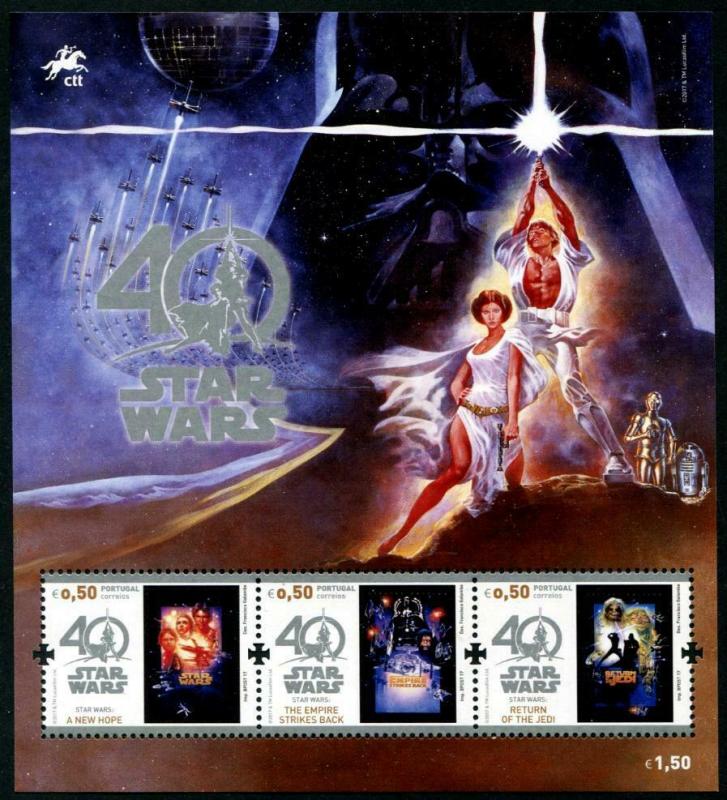 HERRICKSTAMP NEW ISSUES PORTUGAL Sc.# 3952 Star Wars Souvenir Sheet