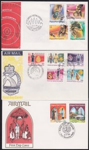PAPUA NEW GUINEA 1978-86 3 various commem FDCs.............................D6858