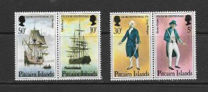PITCAIRN ISLANDS - 1976 AMERICAN BICENTENNIAL - SCOTT 158a TO 159a - MNH 