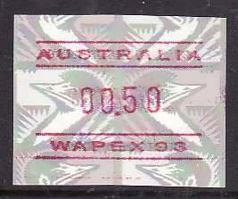 Australia- unused NH 50c Emu design WAPEX '93 frama-1992-