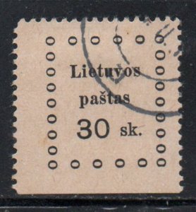 Lithuania Sc 16 1919 30 sk  2 nd Kaunus issue stamp used