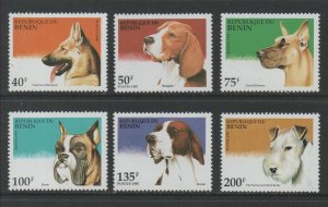 Thematic Stamps Animals - BENIN 1995 DOGS 6v mint