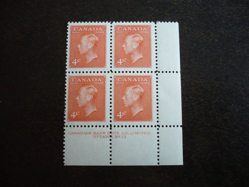 Stamps - Canada - Scott# 306 - Mint Never Hinged Plate Block #13