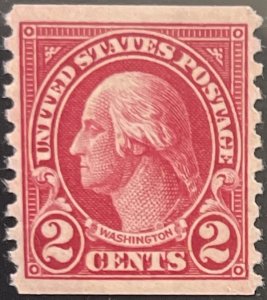 Scott #599 1923 2¢ George Washington rotary perf. 10 vertically unused hinged