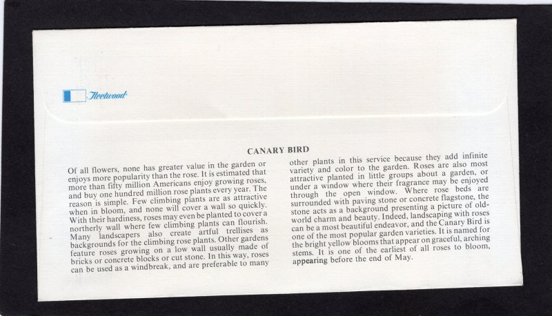 1737 Canary Bird, FDC Fleetwood