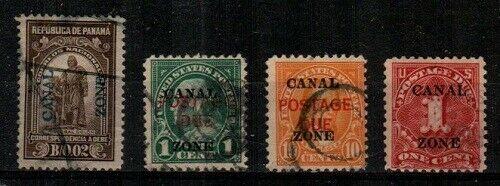 Canal Zone Scott J5, J15, J17, J18 Used (Catalog Value $46.50)