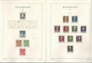 Germany Berlin Stamp Collection on 4 Hingless Lighthouse Pages, 1952-55, JFZ