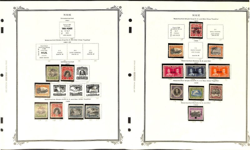 Niue Stamp Collection on 100 Scott Specialty Pages, 1902-1998