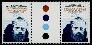 Australian Antarctic Territory L56 Gutter Pair MNH Antarctic Treaty