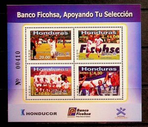 HONDURAS Sc C1176 NH SOUVENIR SHEET OF 2004 - SOCCER