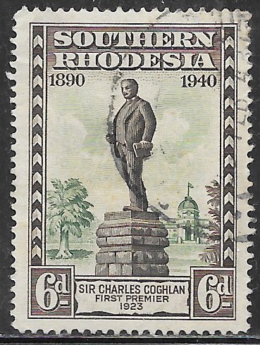 Southern Rhodesia 62 Used - ‭Statue of Sir Charles Coghlan