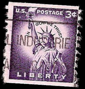 # 1057a DRY PRINT SMALL HOLES USED STATUE OF LIBERTY