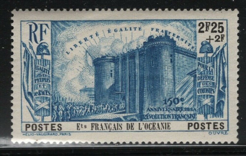 French Polynesia 1939 Revolution Charity set Sc# B6-10 mint
