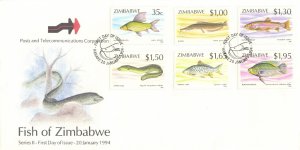 Zimbabwe Scott #'s 696 - 701 FDC