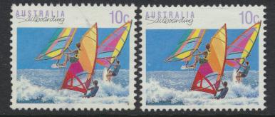 Australia SG 1174 &1174a SC# 1115 & 1115A Sailboarding  pair Used / FU  see d...