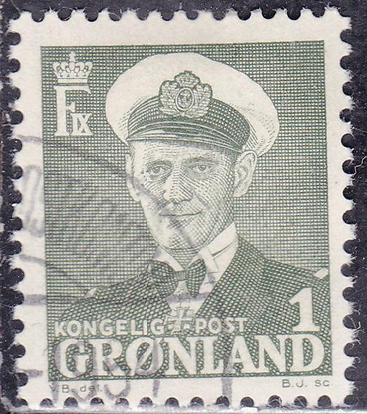 Greenland 28 USED 1950 King Frederik IX