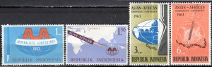 Indonesia 1963: Sc. # 593-596: MLH Cpl. Set