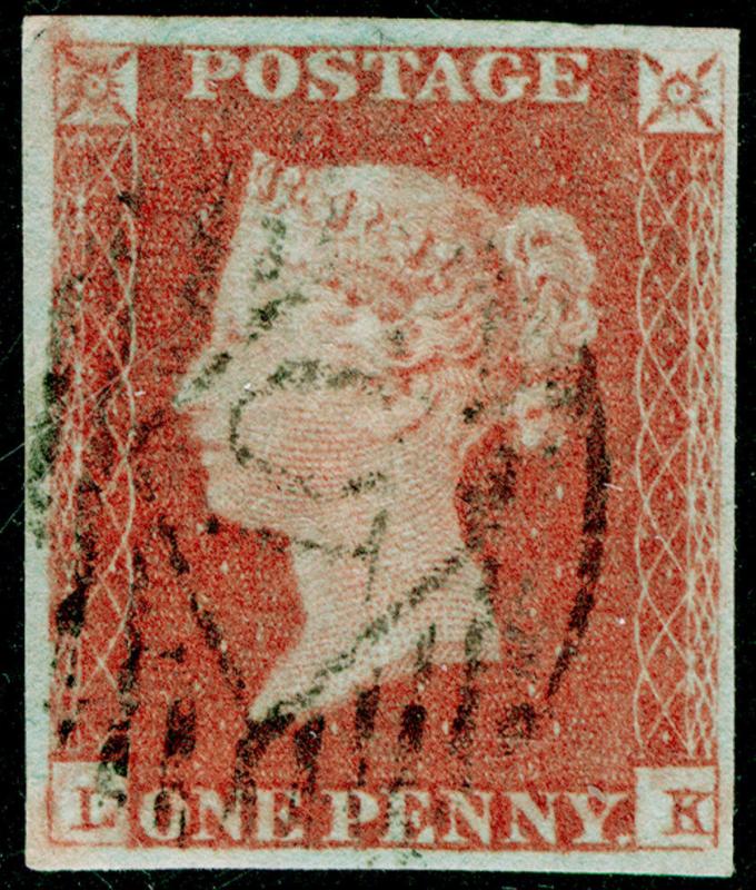 SG8, 1d red-brown, FINE USED. 4 MARGINS. Cat £30. LK