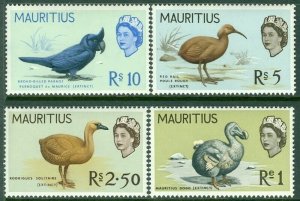 EDW1949SELL : MAURITIUS 1965 Scott #287-90 Birds High values VF MOG VLH Cat $50.