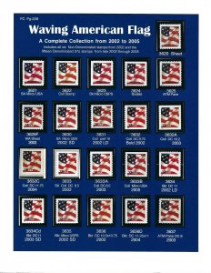 2002-2005 Waving Flags 21 Stamps MNH  23B