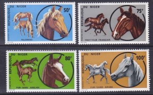 Niger 278-81 MNH 1973 Horses Full set of 4 Very Fine