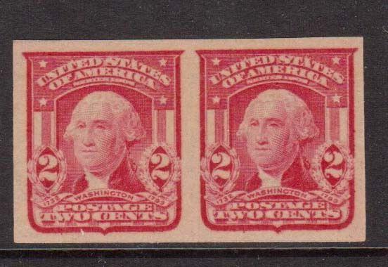 USA #320 VF/NH Imperf Pair