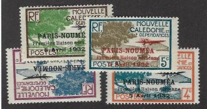 New Caledonia SC#182-185 Mint F-VF SCV$20.00...Worth a Close Look!