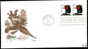 3050 Ring-Necked Pheasant booklet pair, Artmaster, FDC