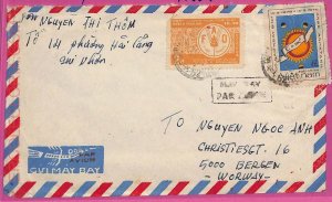ag1540 - VIETNAM - Postal History - Air Mail COVER to NORWAY 1980  Einstein
