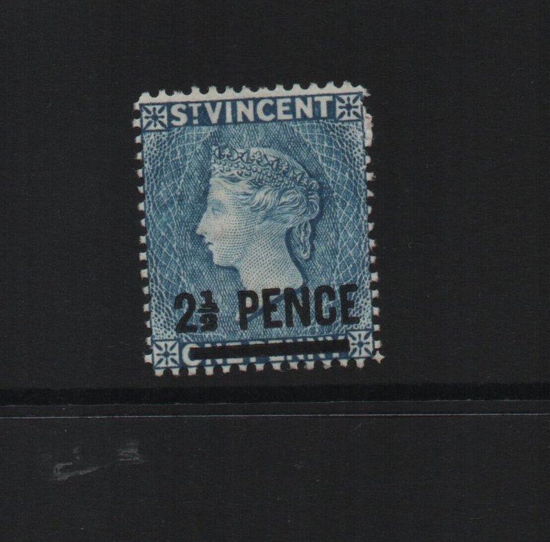 St Vincent 1889 SG49 2 1/2 pence 14 perf Ca watermark - mounted mint (35026)
