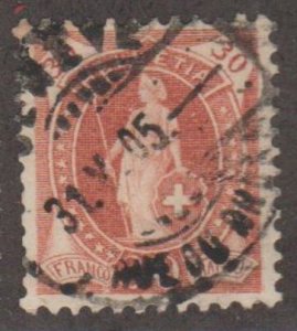 Switzerland Scott #95a Stamp - Used Single