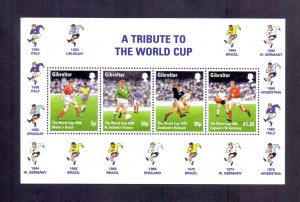 Gibraltar  #710a  MNH  1996  European football championship sheet