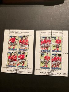 Stamps Tonga Scott #954a-6a never hinged