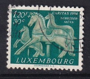 Luxembourg   #B182  used 1954 Caritas 1.20fr