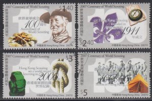 Hong Kong 2007 Scouts Centenary Stamps Set of 4 Fine Used .