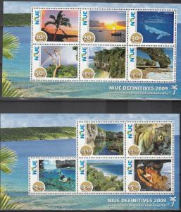 Niue #846a, 851a MNH CV $24.50 (A11892L)