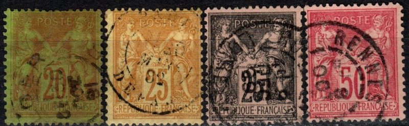 France #98-101 F-VF Used CV $12.90 (X5050)