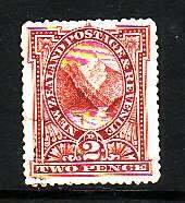 New Zealand-Sc#72- id8-used 2p rose brown Lake Taupo-1898-