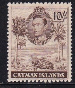 Album Treasures Cayman Islands Scott # 111 10sh George VI Turtles Mint Fresh LH-