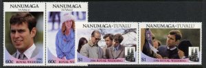 Tuvalu Nanumaga 71-2 Horiz MNH Prince Andrew, Sarah Ferguson Royal Wedding