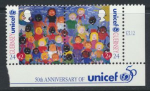 Guernsey  SG 692a  SC# 563 MNH Christmas UNICEF  - 1995  see scan      