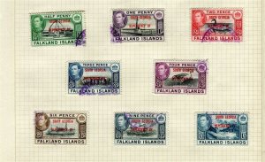 FALKLANDS; 1940s Dependencies South Georgia GVI issue fine used SET 