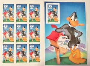 US 3306 Daffy Duck Pane of 10 33C stamps Mint NH