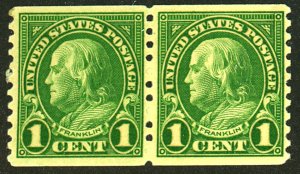 U.S. #597 MINT PAIR OG NH