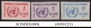 PHILIPPINES - 1947 UNITED NATIONS UNO - 3V MINT LH IMPERF