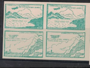 Colombia SC C11b Block of 4 MNG (6fon)