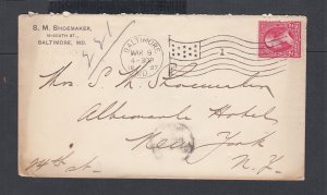 USA 1897 COMMERCIAL COVER BALTIMORE MARYLAND TO NEW YORK