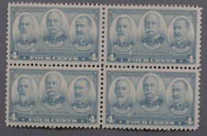 United States #793 MNH XF Block of 4 Sampson, Dewey, Schley