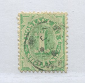 Australia 1902 Postage Due 1/ perf 12 by 11 1/2 used